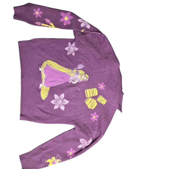 Box Lunch Disney Purple Repunzel Zip Up Sweater Size: XL - Picture 2 of 5